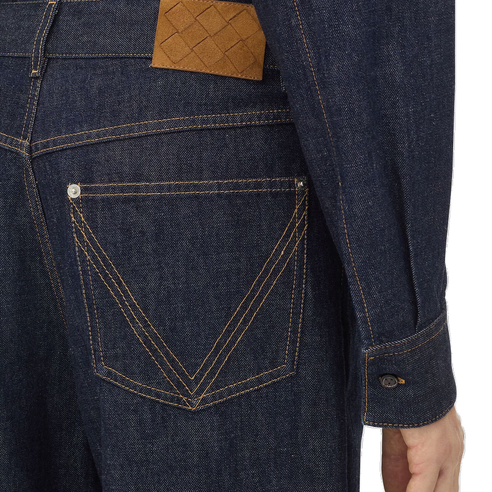 Sizing ボッテガヴェネタ インディゴ ワイドレッグジーンズ ルーズフィット デニム インディゴ 813512V0W204245