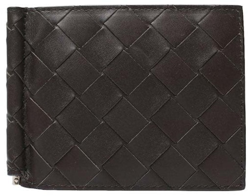 Cartera con Clip Bottega Veneta Intrecciato Marrón/Verde Azulado Buy Cartera con Clip Bottega Veneta Intrecciato Marrón/Verde Azulado
