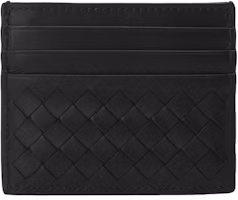 Bottega Veneta Intrecciato Card Case Black Bottega Veneta Intrecciato Card Case Black