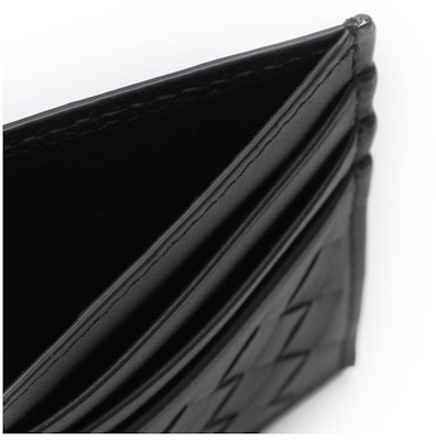 Bottega Veneta Intrecciato Card Case Black Lookbook Bottega Veneta Intrecciato Card Case Black