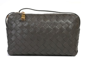 Bottega Veneta Intrecciato Crossbody Bag Mini Gray Bottega Veneta Intrecciato Crossbody Bag Mini Gray