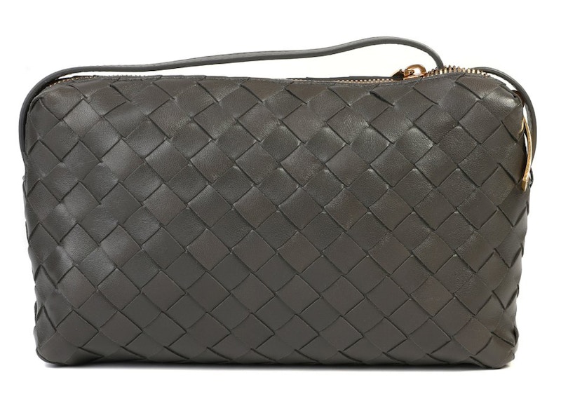 Order 葆蝶家Intrecciato迷你灰色斜挎包