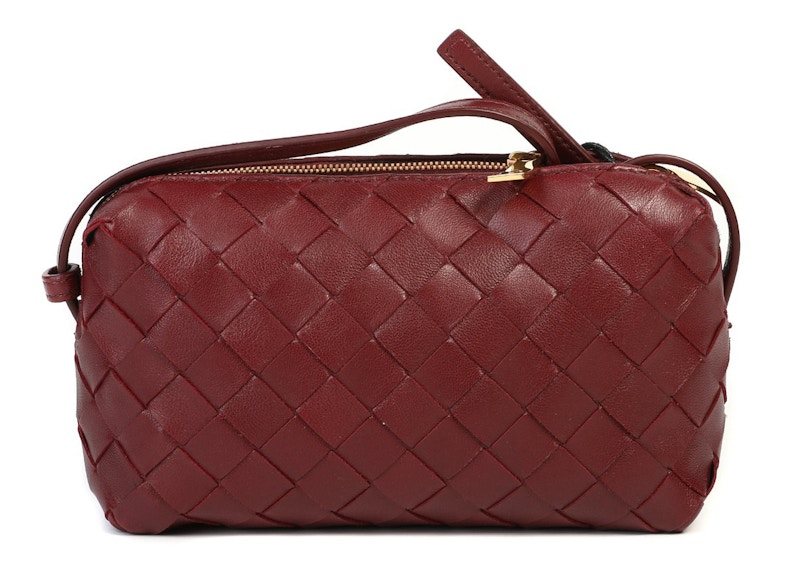 Bottega Veneta Intrecciato Crossbody Bag Red