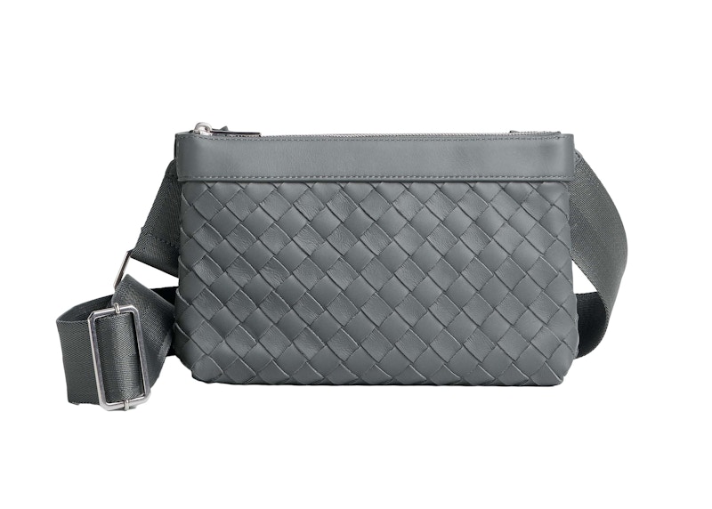 Bottega Veneta Intrecciato Duo Crossbody Thunder