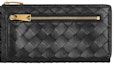 Order Bottega Veneta Intrecciato Dompet Zip Hitam