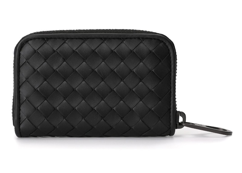 Bottega Veneta Intrecciato Leather Coin Purse Black