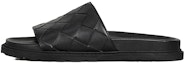 Buy 보테가 베네타 인트레치아토 가죽 슬라이드 (블랙) 578264VT0301000
