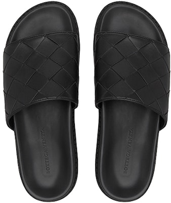 보테가 베네타 인트레치아토 가죽 슬라이드 (블랙) 578264VT0301000 Purchase 보테가 베네타 인트레치아토 가죽 슬라이드 (블랙) 578264VT0301000