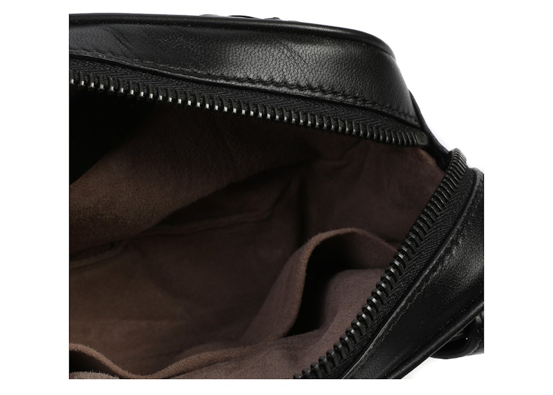 Lookbook ボッテガ・ヴェネタ インタッチアート ウィーブ ベルトバッグ ブラック