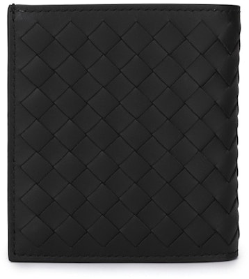 葆蝶家黑色编织纹理双折钱包 Order 葆蝶家黑色编织纹理双折钱包