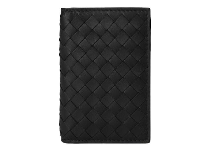 Bottega Veneta Intrecciato Weave Card Holder Black