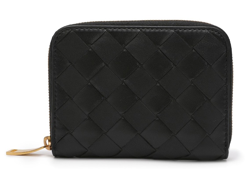 Buy Bottega Veneta 黑色 Intrecciato 編織零錢包