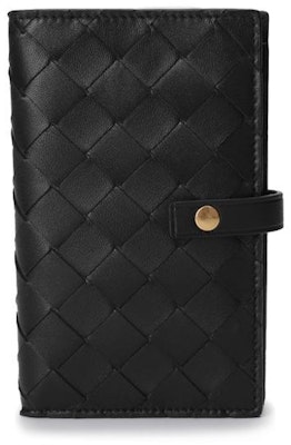 ボッテガ・ヴェネタイントレチャート編みフレンチウォレット ブラック Buy ボッテガ・ヴェネタイントレチャート編みフレンチウォレット ブラック