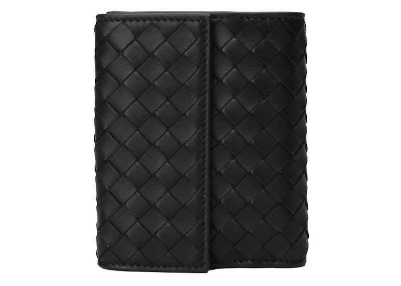Bottega Veneta Intrecciato Weave Wallet Mini Black