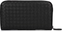 Order Dompet Zip Keliling Bottega Veneta Intrecciato Woven Hitam