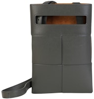 Bottega Veneta Intrecciato Woven Crossbody Light Graphite Bottega Veneta Intrecciato Woven Crossbody Light Graphite