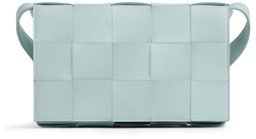 Bottega Veneta Intreccio Cassette Teal Washed Bottega Veneta Intreccio Cassette Teal Washed