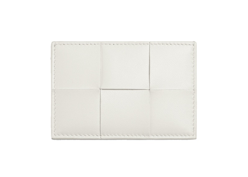 Bottega Veneta Intreccio Credit Card Case Chalk