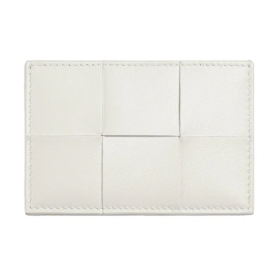 Bottega Veneta Intreccio Credit Card Case Chalk