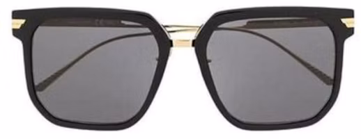 Purchase Bottega Veneta 男款黑色不規則太陽眼鏡 搭配雕刻品牌Logo鏡腳。 BV1083SA 001