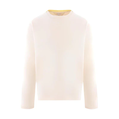 Bottega Veneta Ivory Long Sleeve Crewneck T-Shirt 773594V2JW09071