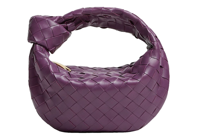 Bottega Veneta Jodie Intrecciato Top Handle Mini Eggplant