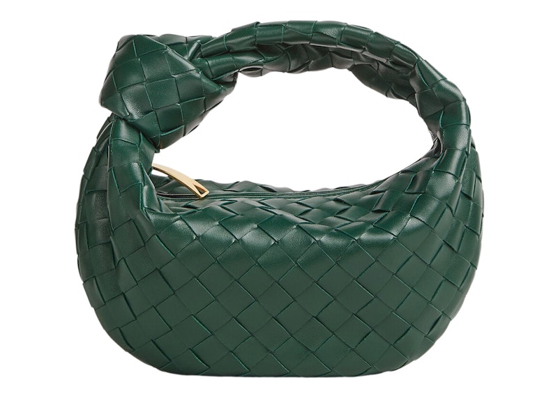 Bottega Veneta Jodie Top Handle Bag Mini Intreccio Green