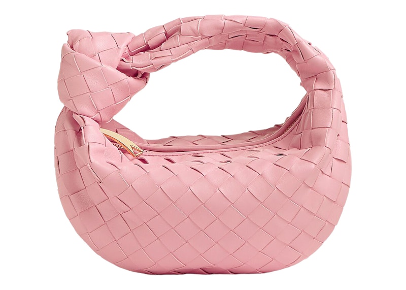 Bottega Veneta Jodie Top Handle Mini Intrecciato Pink