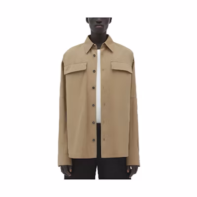 Bottega Veneta Khaki Solid Long-Sleeve Shirt SS23 748811VA5Y09733