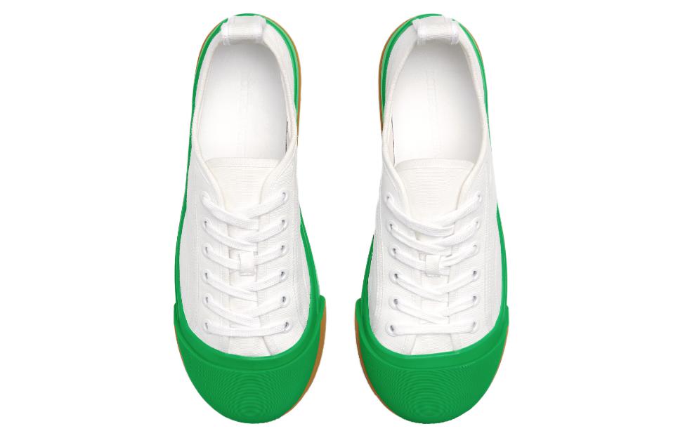 Bottega Veneta Lace-Up Round Toe Sneakers 'White Fashion' 圖 2