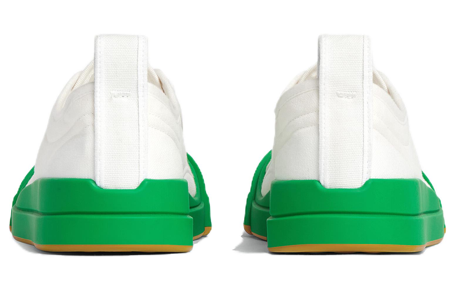 Bottega Veneta Lace-Up Round Toe Sneakers 'White Fashion' 圖 4