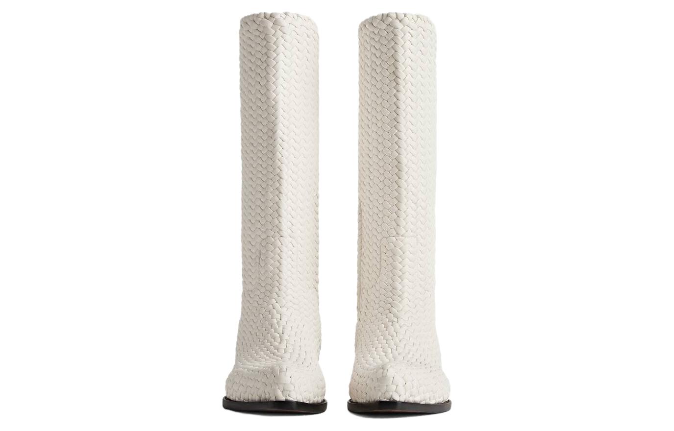 Bottega Veneta Lamb Leather Pointed-Toe Boots 'White CMFT' 圖 3