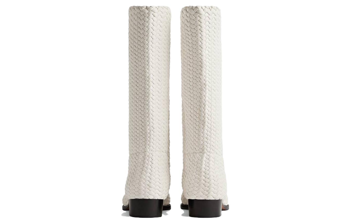 Bottega Veneta Lamb Leather Pointed-Toe Boots 'White CMFT' 圖 4