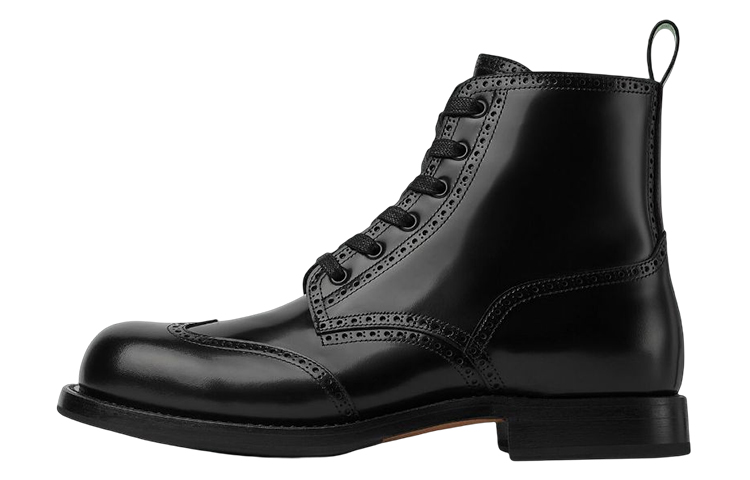 Buy Bottega Veneta But Kulit Brogue Lace-Up Ankle 'Hitam' 730260V20V01000