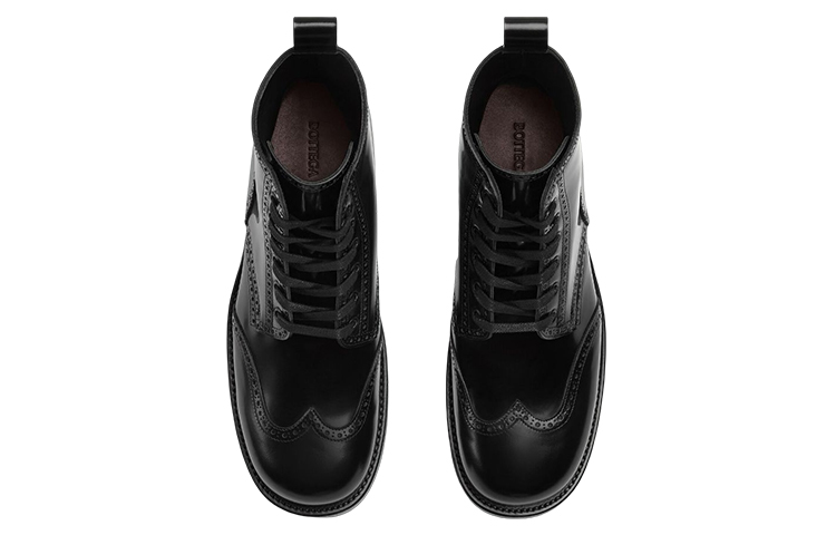 Order Bottega Veneta But Kulit Brogue Lace-Up Ankle 'Hitam' 730260V20V01000