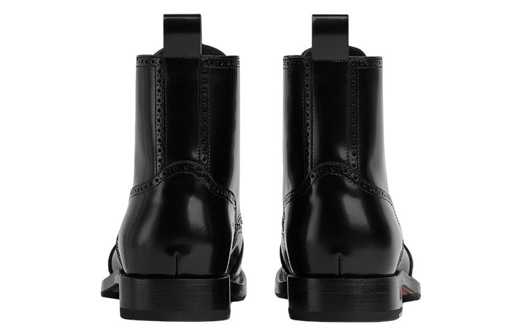 Shop Bottega Veneta But Kulit Brogue Lace-Up Ankle 'Hitam' 730260V20V01000