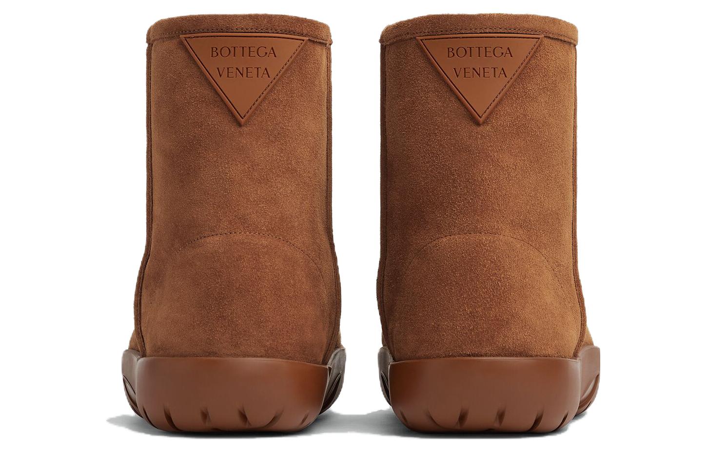 Lookbook Bottega Veneta葆蝶家 牛皮革 圓頭套筒 舒適百搭 短靴 3.5cm 男款 棕褐色