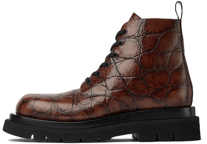 bottega-veneta-leather-crocodile-embossed-lace-up-boots-red-brown-730224-v2-ls-02501
