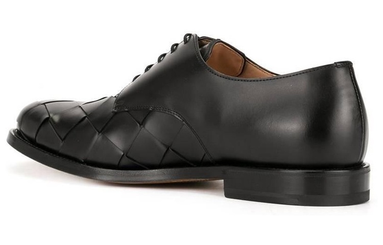 Lookbook Bottega Veneta Zapatos de Cuero con Cordones 'Moda Negra' 578272VBPB11000