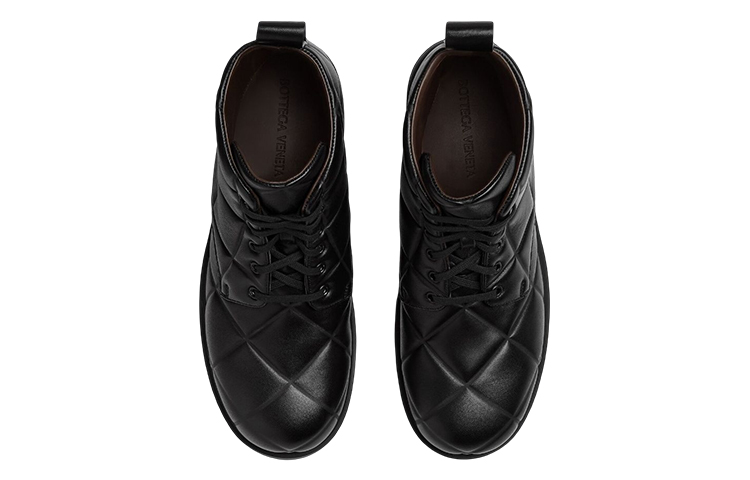 Lookbook But Bottega Veneta Kasut Boot Kulit Bertali 'Hitam' 708999V02X01000