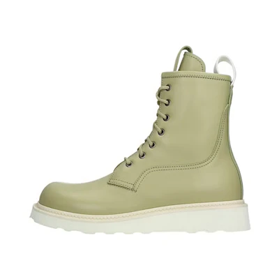 Bottega Veneta Leather Lace-Up Boots 'Green'