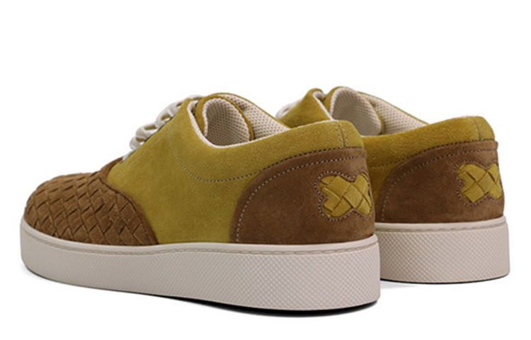 Lookbook Bottega Veneta Leather Lace-Up Low Top Sneakers 'Yellow Brown' 258957VFC012669