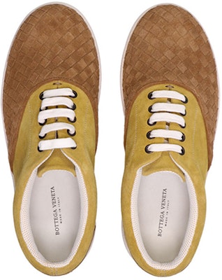 Sneakers Rendah Bottega Veneta Kulit Lace-Up 'Kuning Coklat' 258957VFC012669 Shop Sneakers Rendah Bottega Veneta Kulit Lace-Up 'Kuning Coklat' 258957VFC012669