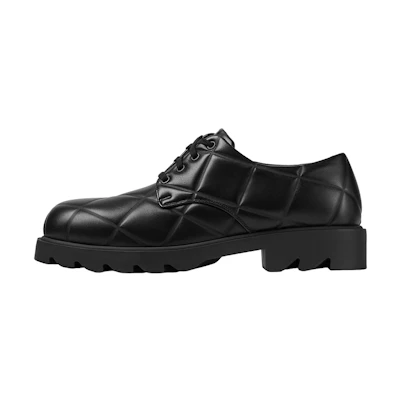 Bottega Veneta Leather Lace Loafers 'Black'