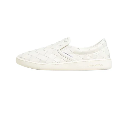 Bottega Veneta Leather Low-Top Slip-On Sneaker 'White'