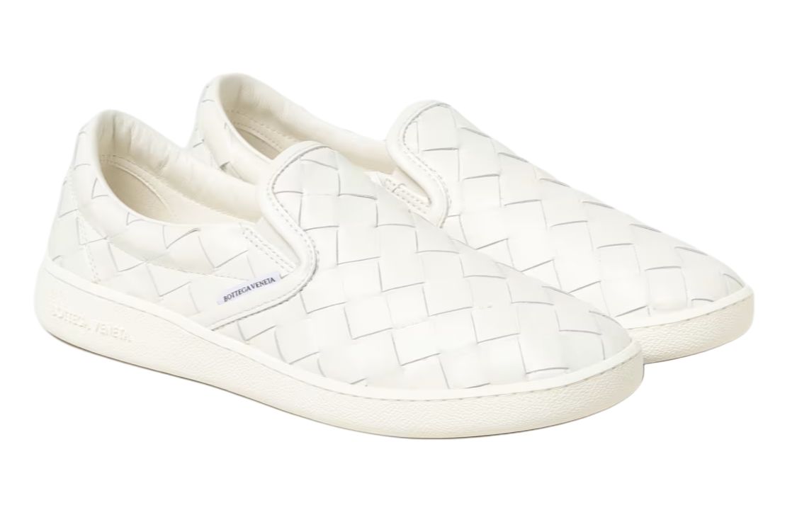 Lookbook Bottega Veneta葆蝶家 皮革 圓頭套腳厚底 低幫 板鞋 男款 白色