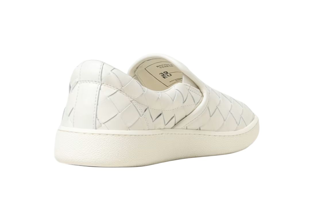 Shop Bottega Veneta葆蝶家 皮革 圓頭套腳厚底 低幫 板鞋 男款 白色