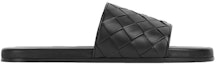 Order Bottega Veneta Selipar Kulit Hujung Bulat 'Hitam' 775314V2ED01000