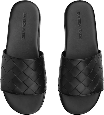 Bottega Veneta Leather Round-Toe Slide 'Black' 775314V2ED01000 Shop Bottega Veneta Leather Round-Toe Slide 'Black' 775314V2ED01000
