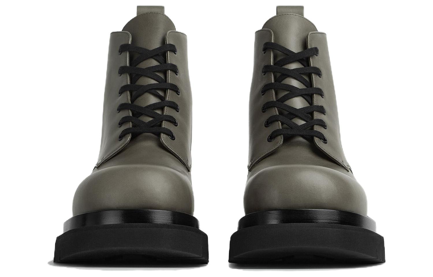 Order Bottega Veneta Botas de Cuero Sin Cordones Punta Redonda 'Azules' 730224VBS501222